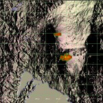 Thermische Signaturen am Nyiamuragira und am Nyiragongo. Signal der Wochenzusammenfassung. © MODIS