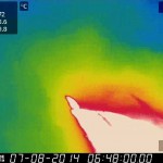 Starkes thermisches Signal am Stromboli. © INGV