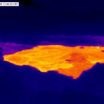 Thermalbild der Lava im Puʻu ʻŌʻō-Krater. &copy; HVO