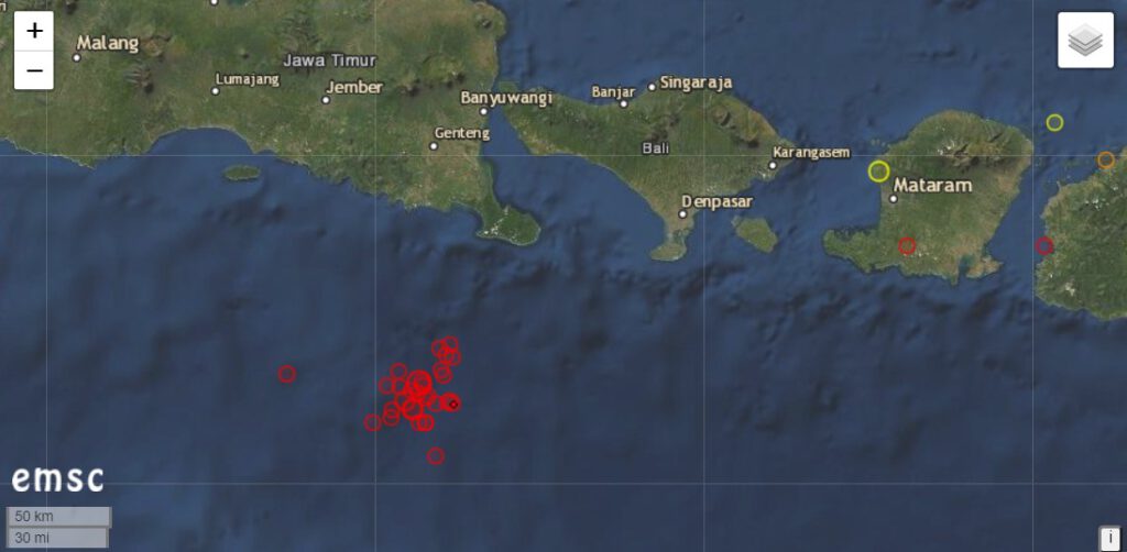 Bali: Erdbeben südlich der Insel - Vulkane Net Newsblog