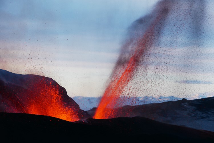 Eruptionsspalte des Eyjafjöll