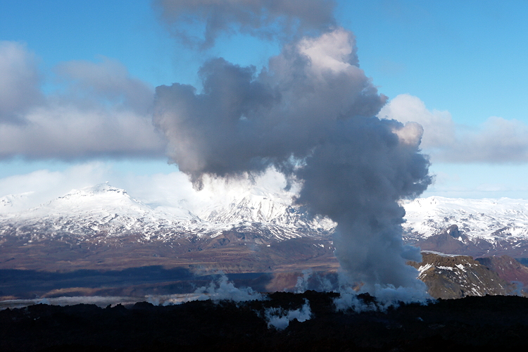 Eruptionsspalte des Eyjafjöll